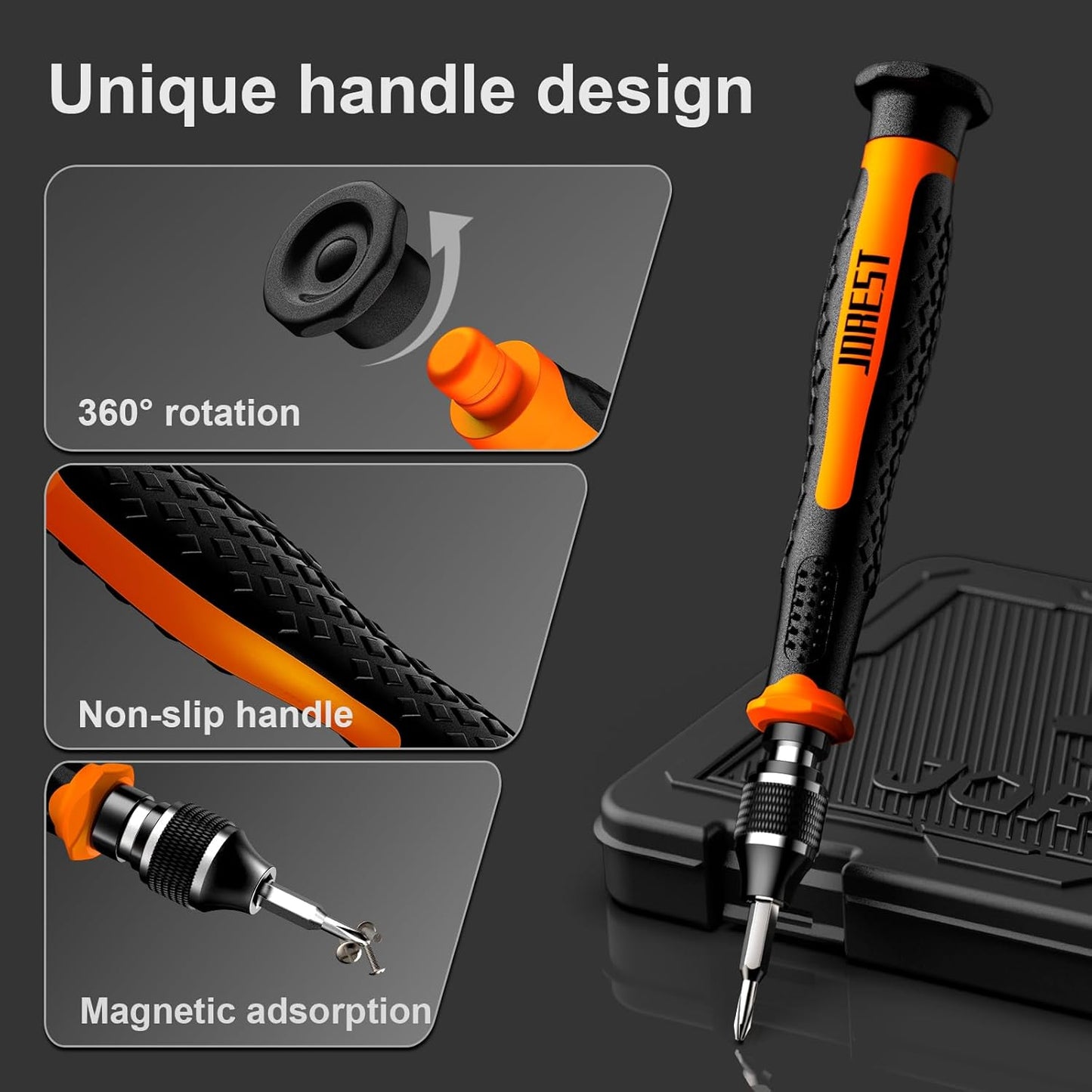 38Pcs Small Precision Screwdriver Set with Torx T5, T6, Y00, Mini Repair Tool Kit for Macbook, Computer, Laptop, Iphone, PS4 PS5, Xbox, Switch, Eyeglasses, Watch, Ring Doorbell, Electronic, Etc