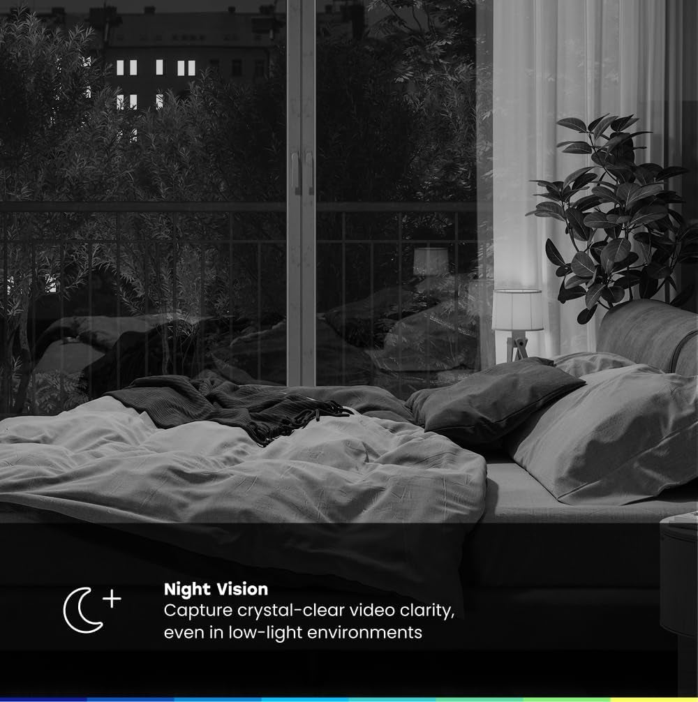 Myq Smart Indoor Security Camera – 1080P HD Video, Night Vision, Motion Detection, Wi-Fi, Two-Way Audio, Smartphone Control