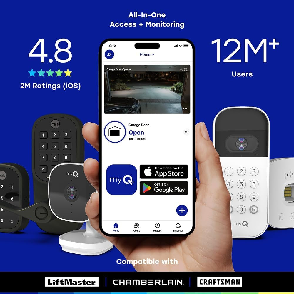 Myq Smart Indoor Security Camera – 1080P HD Video, Night Vision, Motion Detection, Wi-Fi, Two-Way Audio, Smartphone Control