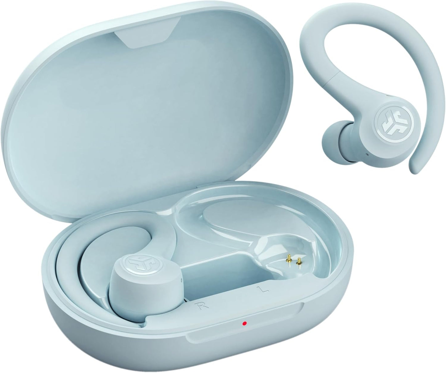 Go Sport+ Wireless Workout Earbuds Featuring C3 Clear Calling, Secure Earhook Sport Design, 35+ Hour Bluetooth Playtime, and 3 EQ Sound Settings (Light Blue)