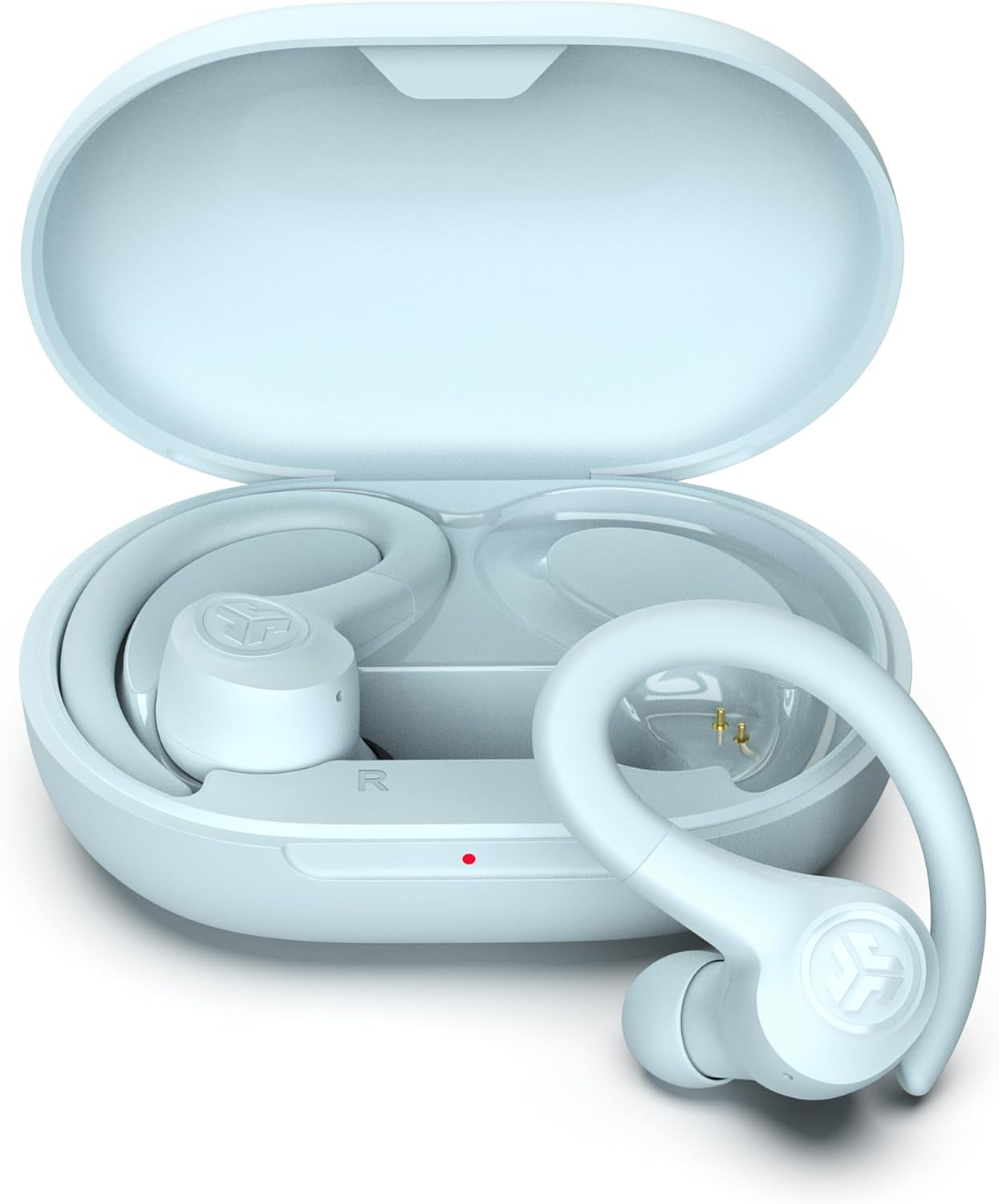 Go Sport+ Wireless Workout Earbuds Featuring C3 Clear Calling, Secure Earhook Sport Design, 35+ Hour Bluetooth Playtime, and 3 EQ Sound Settings (Light Blue)