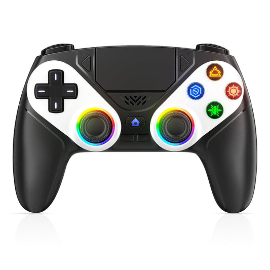 LED Wireless Controller for PS5, Compatible with PS5 Pro/Slim/Pc, Dual Vibration, Macro/Turbo Function, 3.5Mm Audio Jack, 6-Axis Motion Contro Gamepad with Speaker